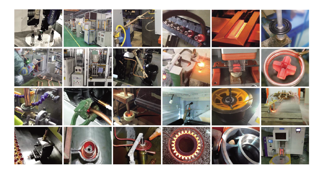 感應加熱設備輸出不同頻率的交流電穿過金屬產生渦流